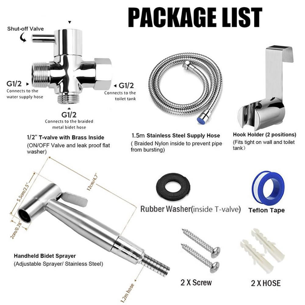 Hand Held Bidet Spray Kit: image 6